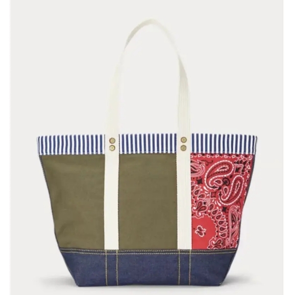 Polo Ralph Lauren Patchwork Polo Bear Tote - Medium - Picture 2 of 8